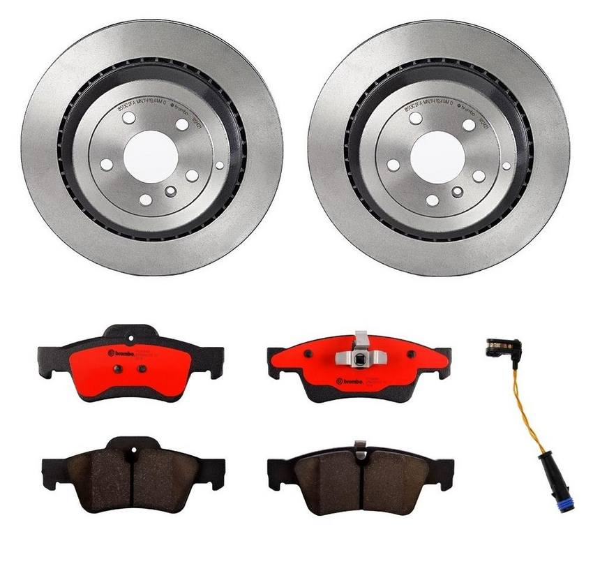 Mercedes Brembo Brakes Kit - Pads and Rotors Rear (330mm) (Ceramic) 1645401017 - Brembo 1536389KIT